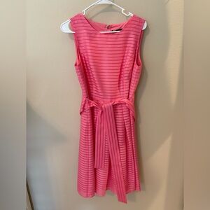 Tommy Hilfiger Striped Pink Midi Dress